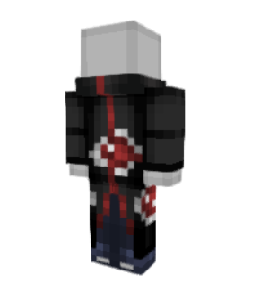 Akatsuki Robe Minecraft skin overlay