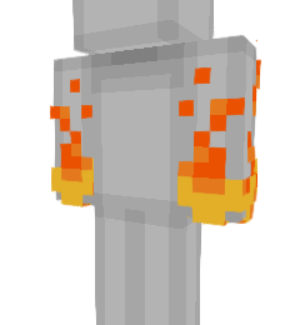 Fire Hands Minecraft skin overlay